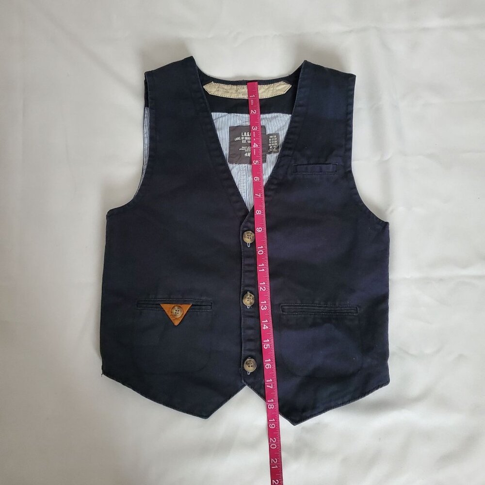 L.O.G.G By H&M Kids Boys Casual Vest Navy Blue Size 12-13Y - Picture 12 of 12